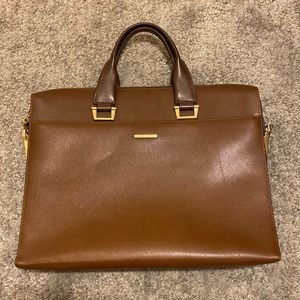 mont blanc brown briefcase bag